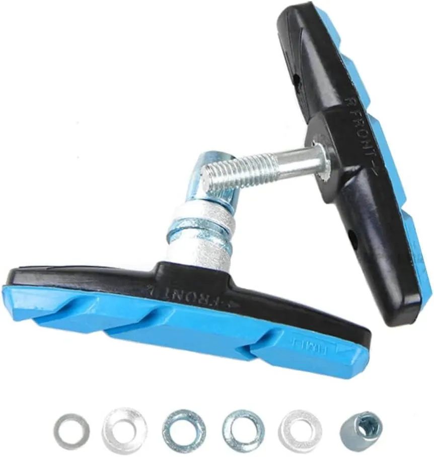 2 Pairs (4 Pieces) MTB Bike Cycle Bicycle Rubber V-Brake Pads No-Noise No-Skid, 70mm