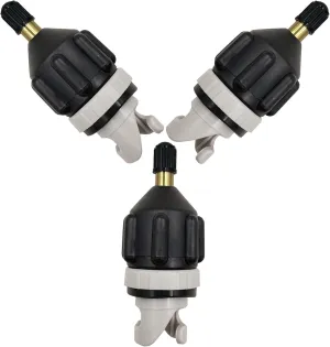 3pcs Sup Paddle Board Inflator Air Pump Adapter Adaptor Attachments for Inflatables Kayak Boat Stand Up Paddleboard Sup Paddle Board Accessories Black