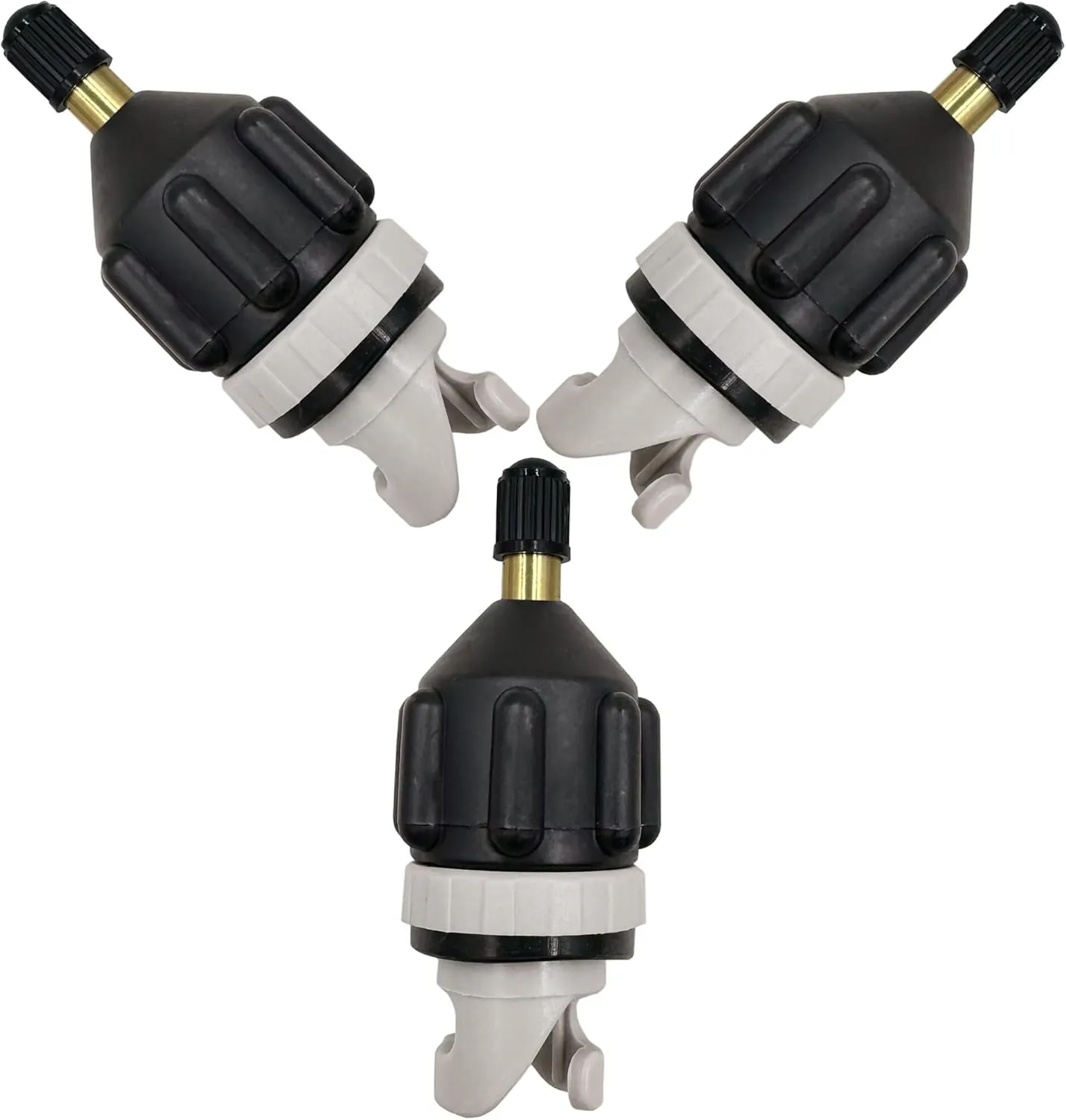 3pcs Sup Paddle Board Inflator Air Pump Adapter Adaptor Attachments for Inflatables Kayak Boat Stand Up Paddleboard Sup Paddle Board Accessories Black