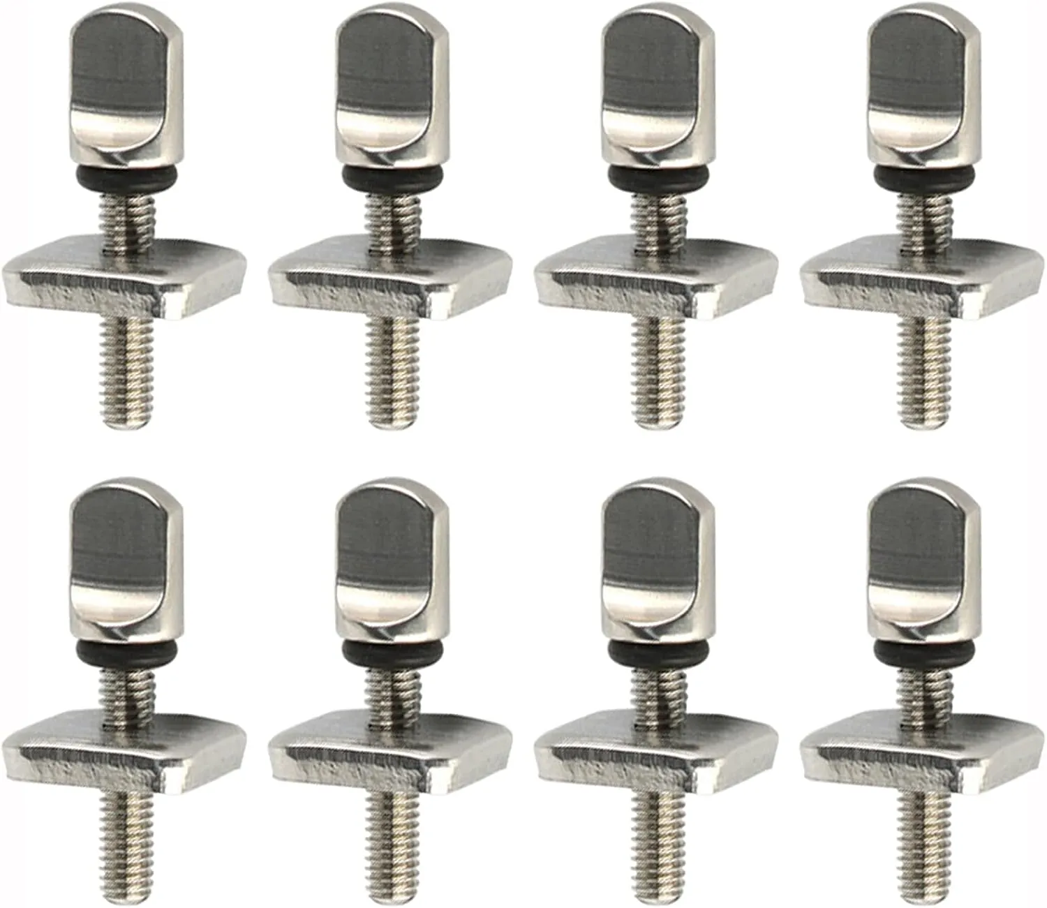 8PCS Stainless Steel Fin Screw No Tool Thumb Fin Screws and Plates Surfing Accessories for Surfboard Surf Longboard Paddleboard and SUP