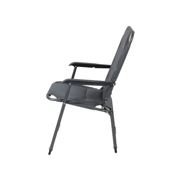 Bo-Camp Chair Copa Rio Air M Padded Aluminium Grey