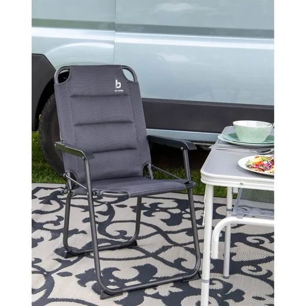 Bo-Camp Chair Copa Rio Air M Padded Aluminium Grey