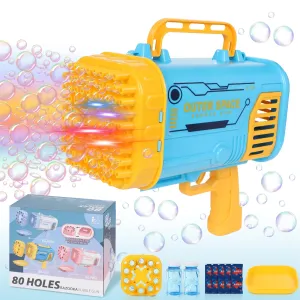 Bubble Machine,80 Holes Bubble Blowing Toys