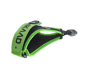 CLICK-IT strap, black yellow, Quick release ski pole strap