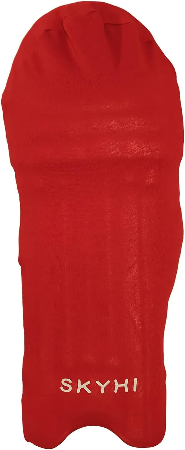 Colored Cricket Batting Pads Covers - Leg Guards Clads - Leg Guard Skin (RED)