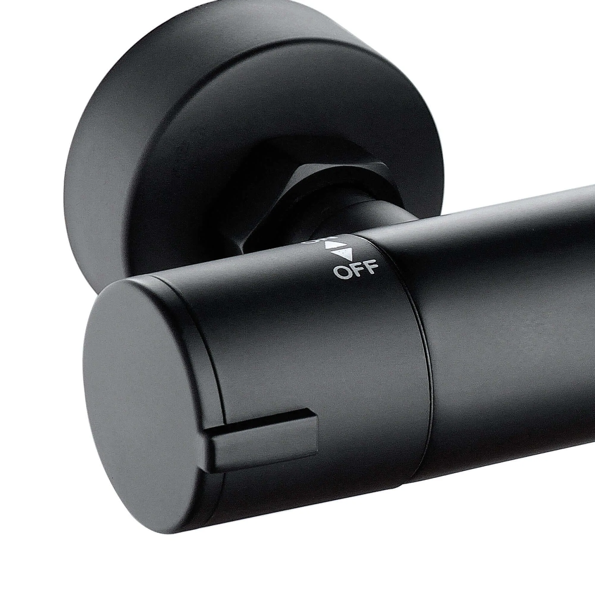 Dune contemporary 1/2" outlet thermostatic bar shower mixer valve - matt black