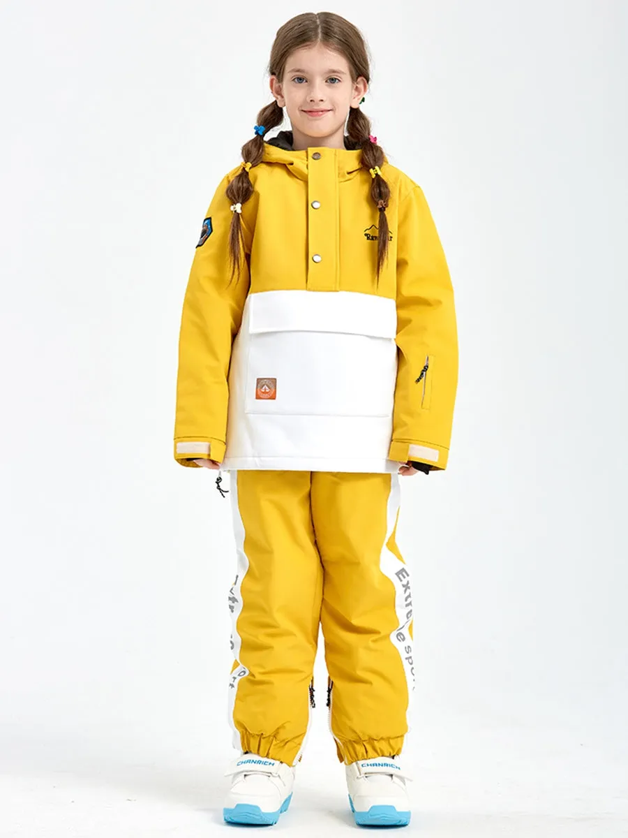 Girls Color Blocked Pullover Snow Jackets & Pants | Riuyele