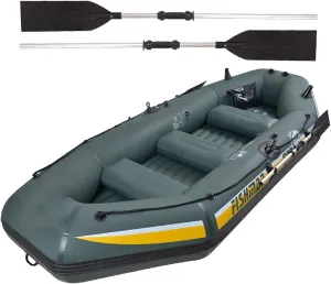 Inflatable Dinghy Boats for Adults, 1-3 Person Linen Inflatable Boat, Portable Boat Raft, with 3 Separate Air Chambers,Portable Rafting Fishing Pontoon Boat,Fishing/Play