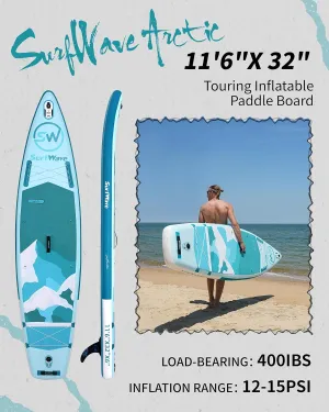 Inflatable SUP Board 11' x 34" x 6", Travel Stand Up Paddle Board for Beginners, Multi-Water Paddling Fun