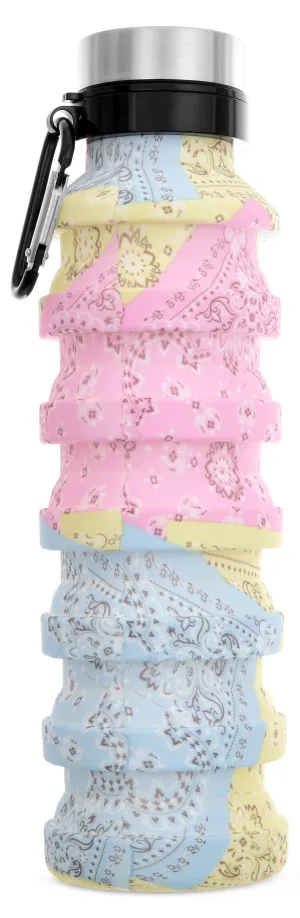 Iscream Bandana Patchwork Collapsible Water Bottle