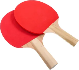 Kisangel 1Pair Lightweight Table Tennis Rackets for Beginners Paddles for Training and Outdoor Fun and Skill Development