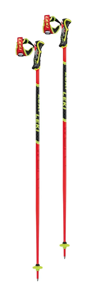 Leki WCR TBS SL 3D Aluiminum Alpine Ski Race Poles | Red - 2025