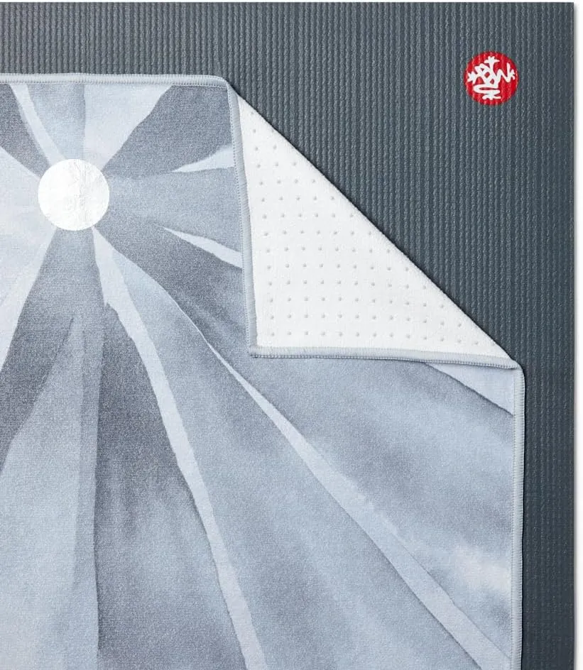 Manduka Yogitoes Yoga Towel  Rubber Grip Dots Non-Slip Bottom, Quick Dry Fitness Towel for Hot Yoga, Pilates, Exercise