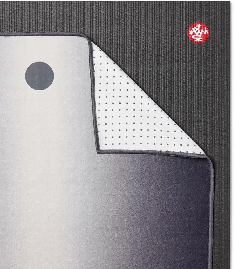 Manduka Yogitoes Yoga Towel  Rubber Grip Dots Non-Slip Bottom, Quick Dry Fitness Towel for Hot Yoga, Pilates, Exercise