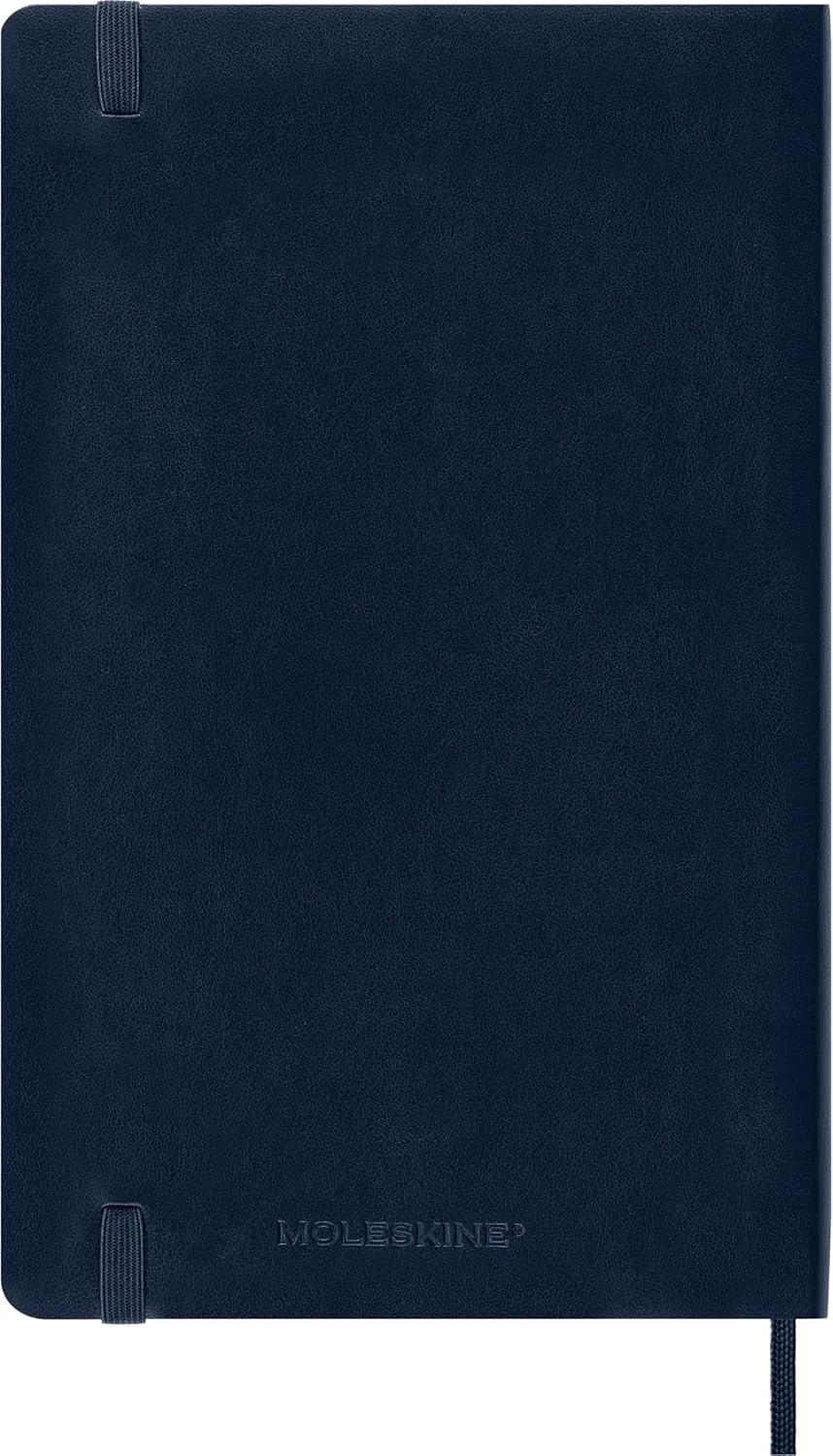 Moleskine Classic Notebook, Soft Cover, Large (5" x 8.25") Ruled/Lined, Sapphire Blue, 192 Pages