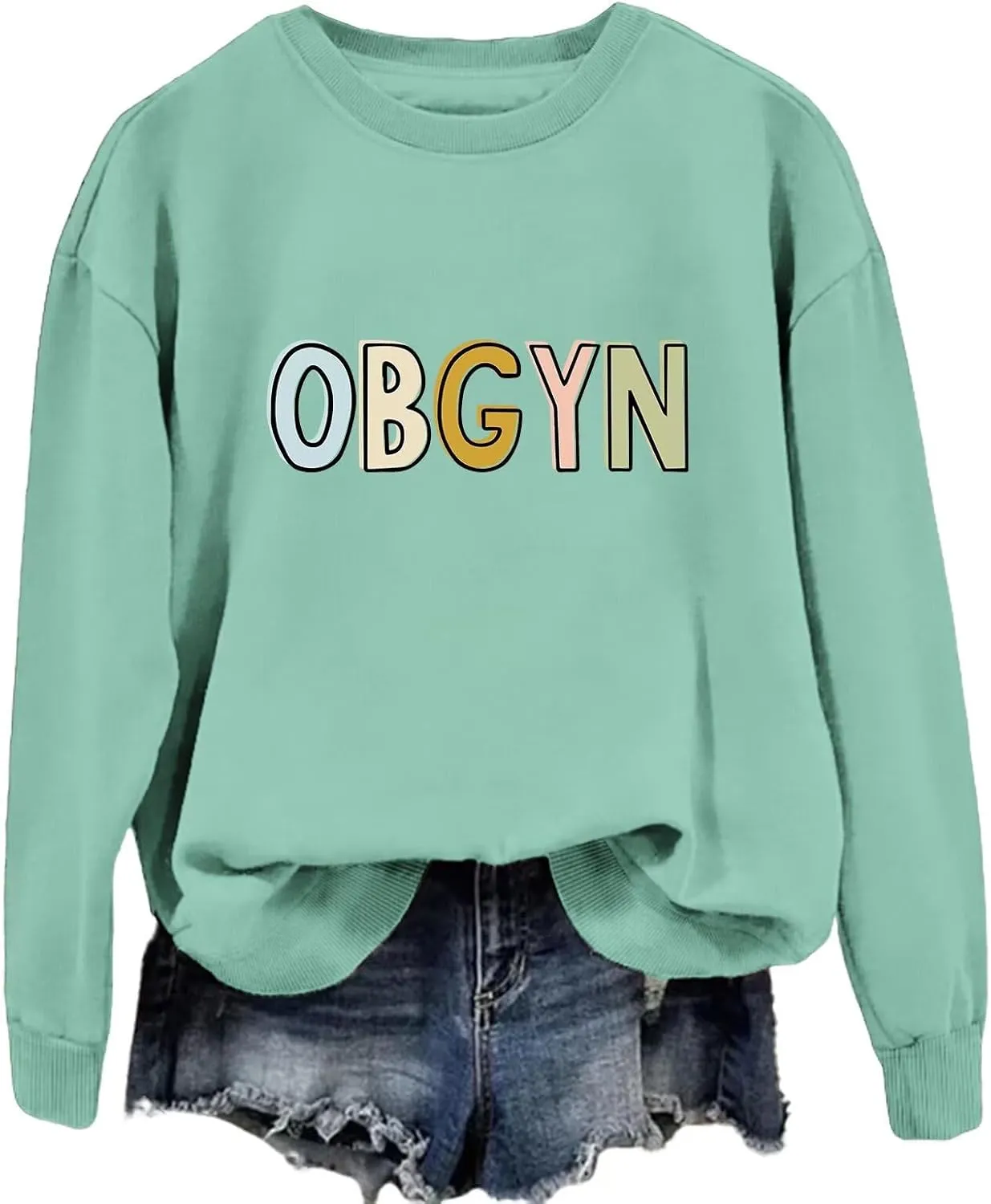 OBGYN Sweatshirt Labor and Delivery Crewneck Sweater Women Gynecologist Pullovers Tops Funny Obstetrician Shirt Gift