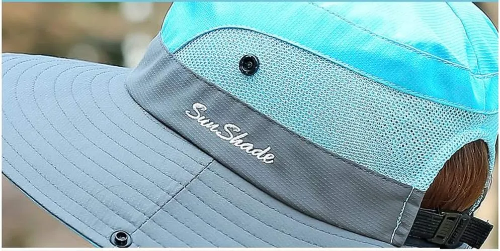 Outdoor UPF 50  UV Sun Protection Waterproof Breathable Face Neck Flap Cover Folding Sun Hat for Men/Women