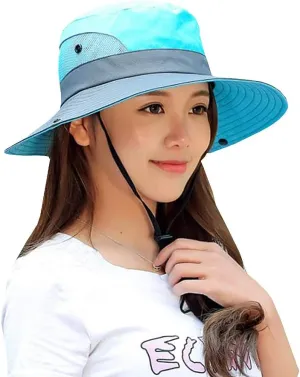 Outdoor UPF 50  UV Sun Protection Waterproof Breathable Face Neck Flap Cover Folding Sun Hat for Men/Women