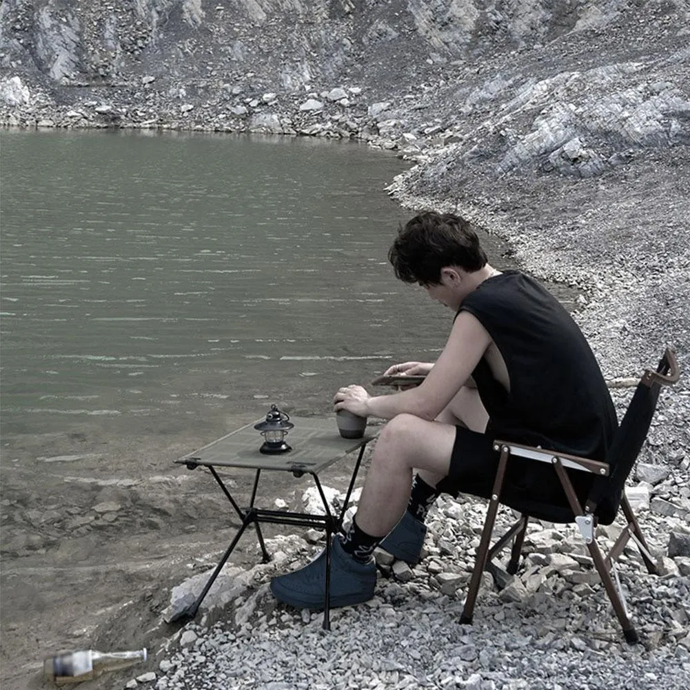 Portable Folding Aluminum Camp Table - Outdoor Camping, Picnic, Tactical Gear, Card Table