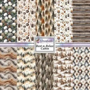 Rest & Relax Cabin 12X12 Paper Pack - 8753