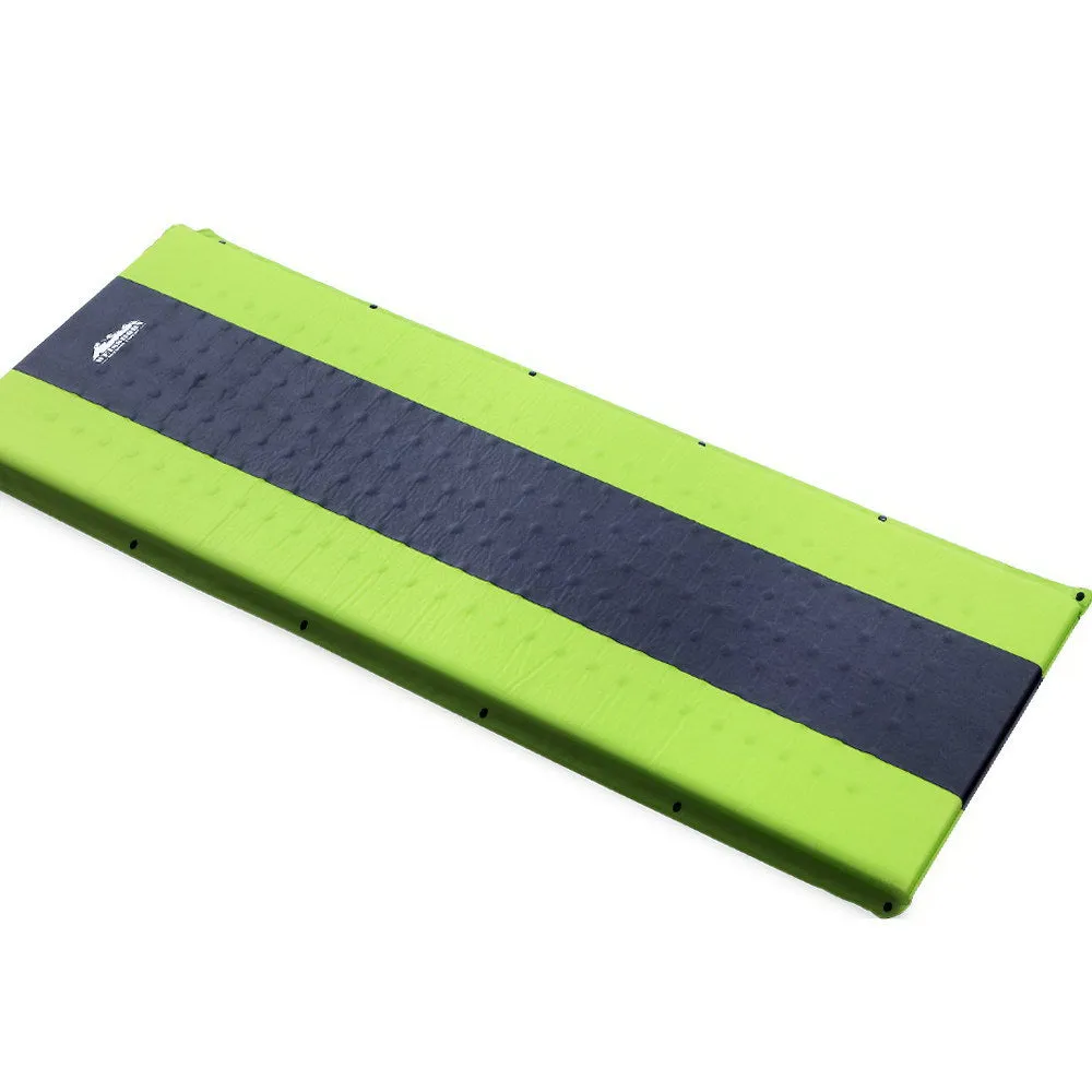 Self Inflating Mattress Camping Sleeping Mat Air Bed Pad - Single Green
