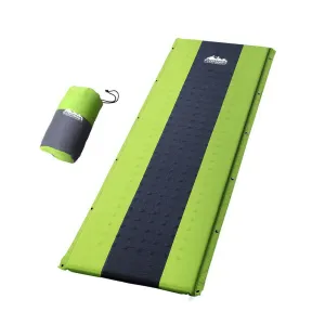 Self Inflating Mattress Camping Sleeping Mat Air Bed Pad - Single Green