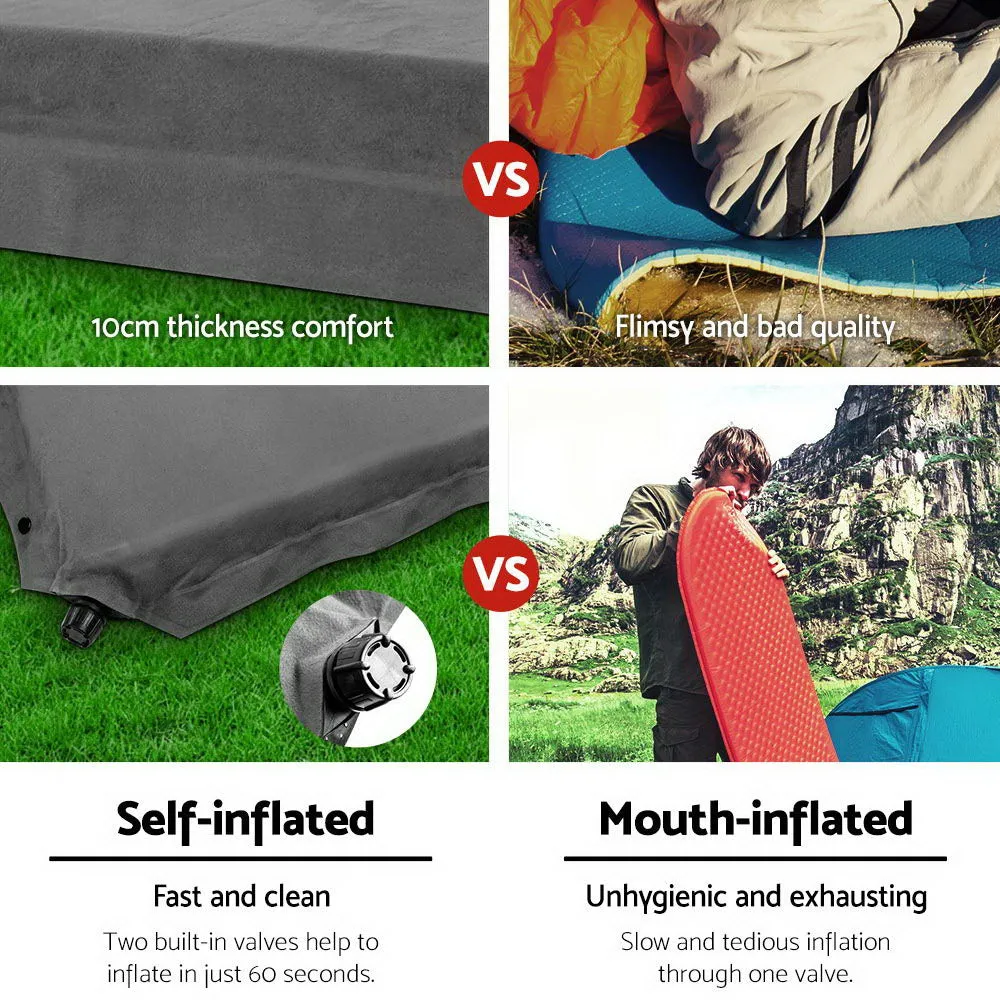 Self-Inflating Mattress Double Size - Grey
