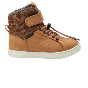 Splash Jr  Hi-Top Camel  Leather Trainers