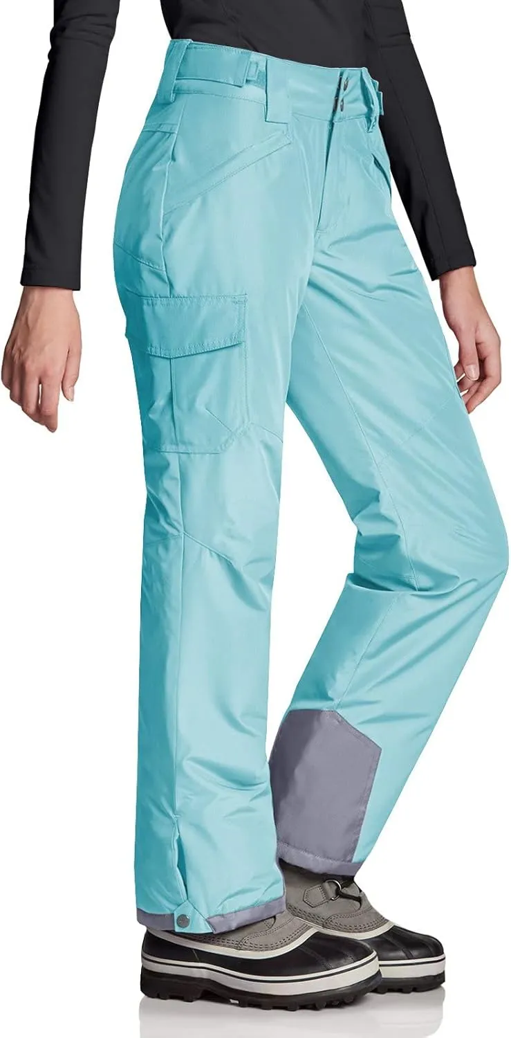 TSLA Women's Winter Snow Pants, Waterproof Insulated Ski Pants, Ripstop Snowboard Bottoms