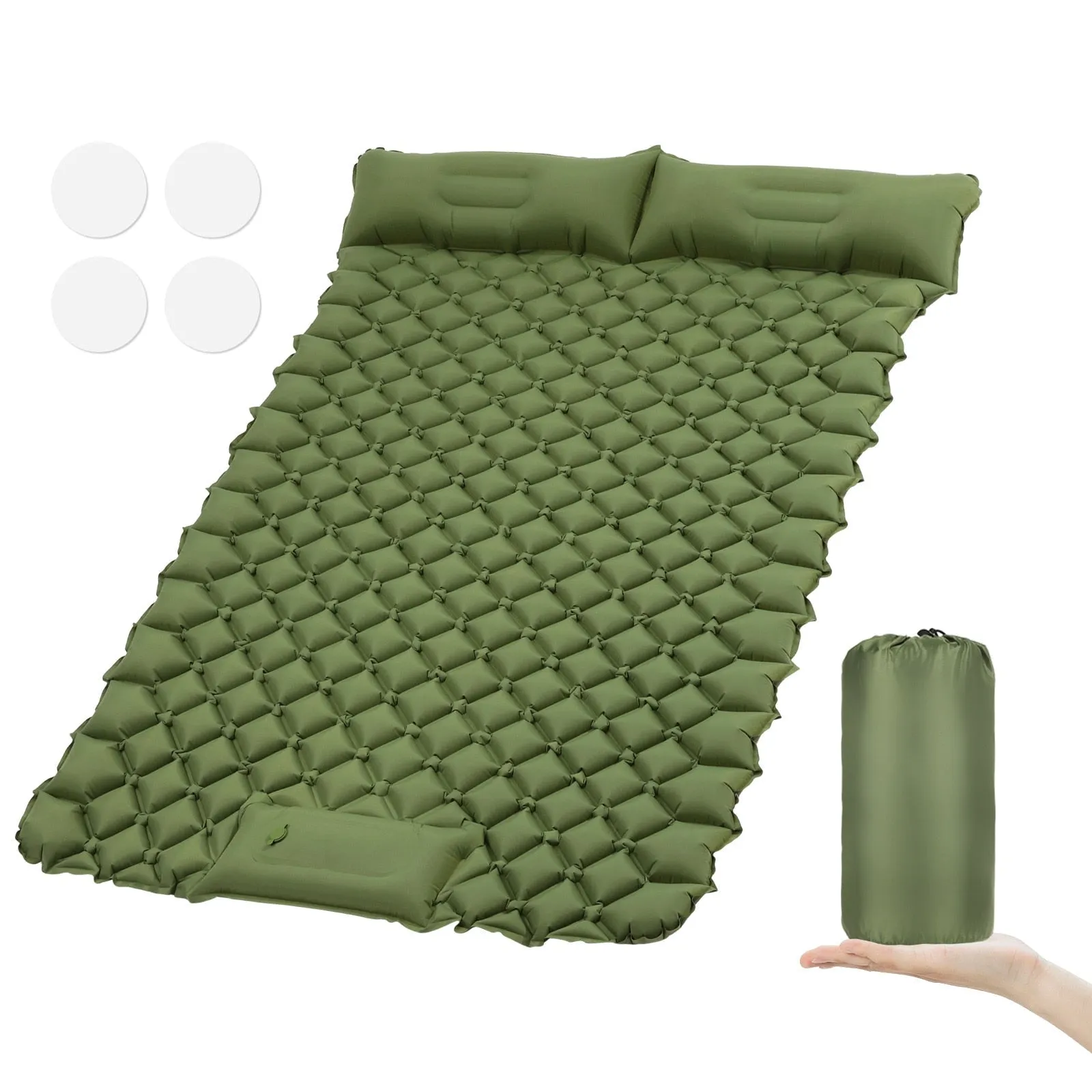 Ultralight Inflatable Camping Sleeping Pad Mat - Portable Travel Air Mattress for Tent, Hiking, Trekking, Folding Bed