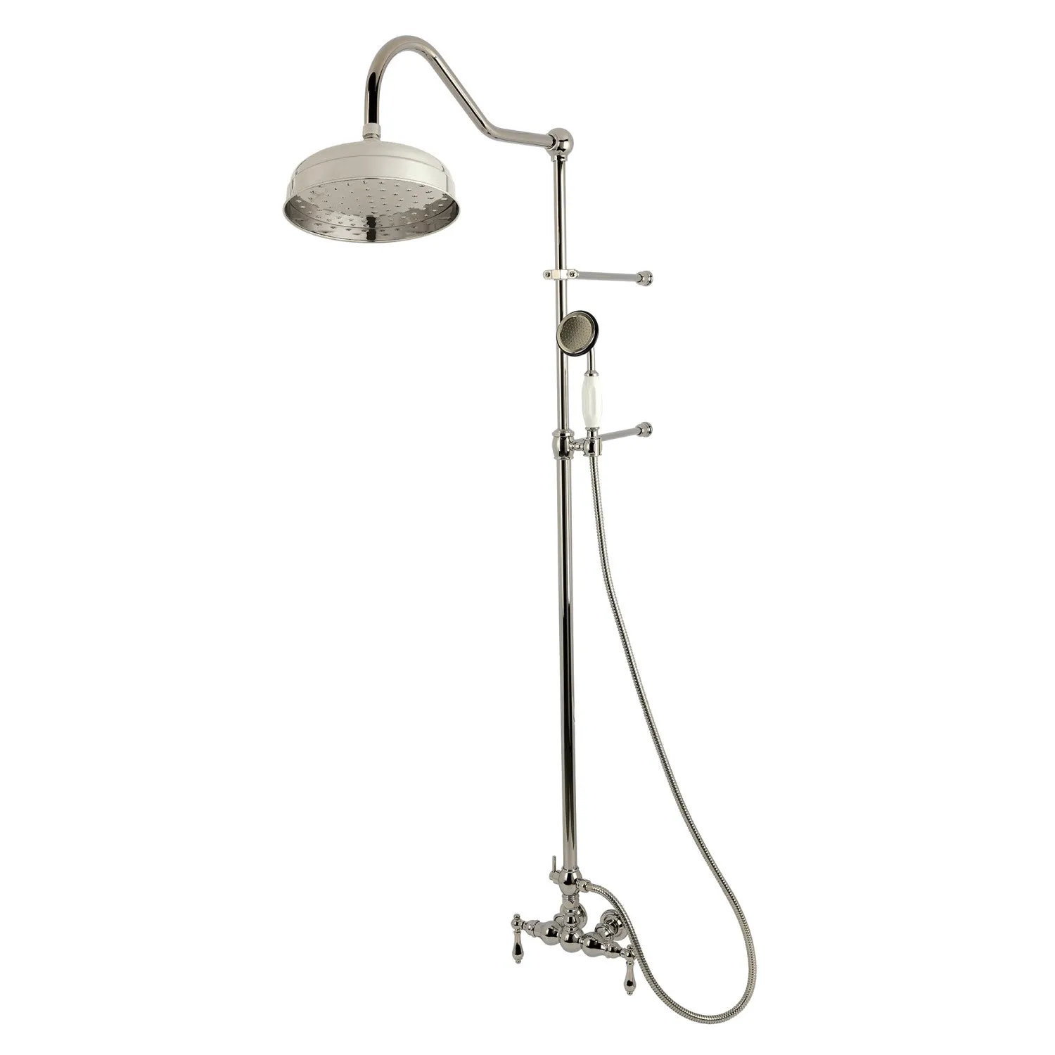 Vintage CCK6176 Tub Wall Mount Rain Drop Shower System with Hand Shower, Polished Nickel