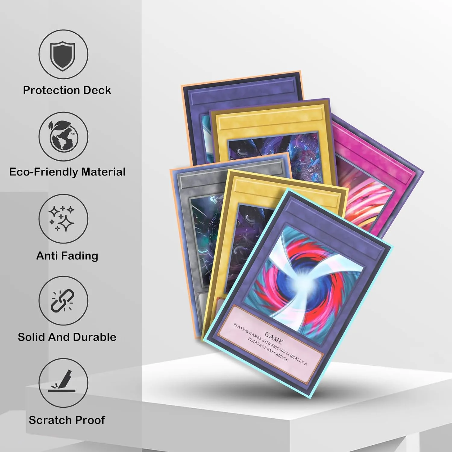 Yugioh Soft Card Sleeves, FOTEEMO 1000 Counts Japanese Small Card Sleeves Yu-gi-oh Sleeve Protect Your Japanese Sized Trading Cards Back Textured Perfect Shuffling (62 * 89mm)