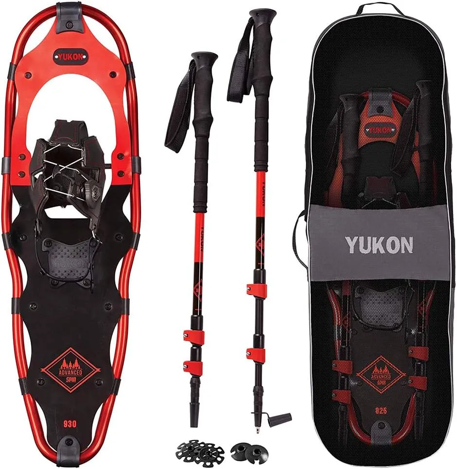 Yukon Charlie's Advanced Spin Snowshoes - Snowshoes for Men & Women - Multiple Models & Sizes