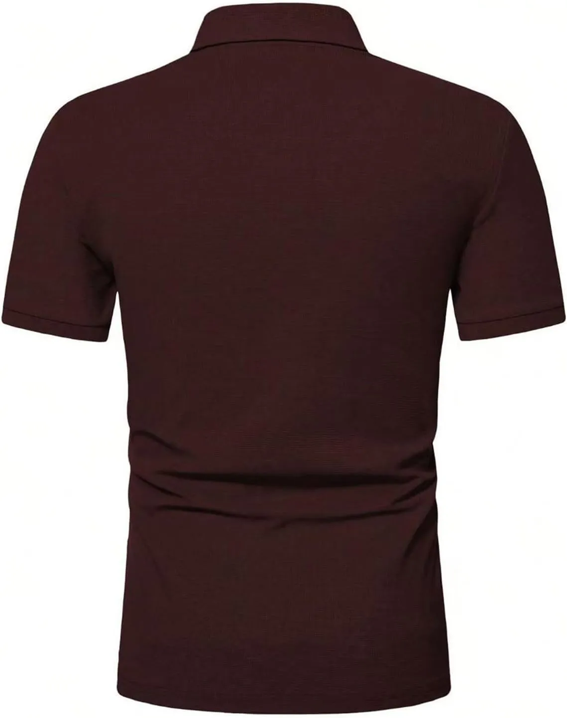 Zipper Polo Shirt for Mens Short Sleeve Classic Zip Up Workout Gym Golf Polos Summer Casual Textured Slim Fit Tops
